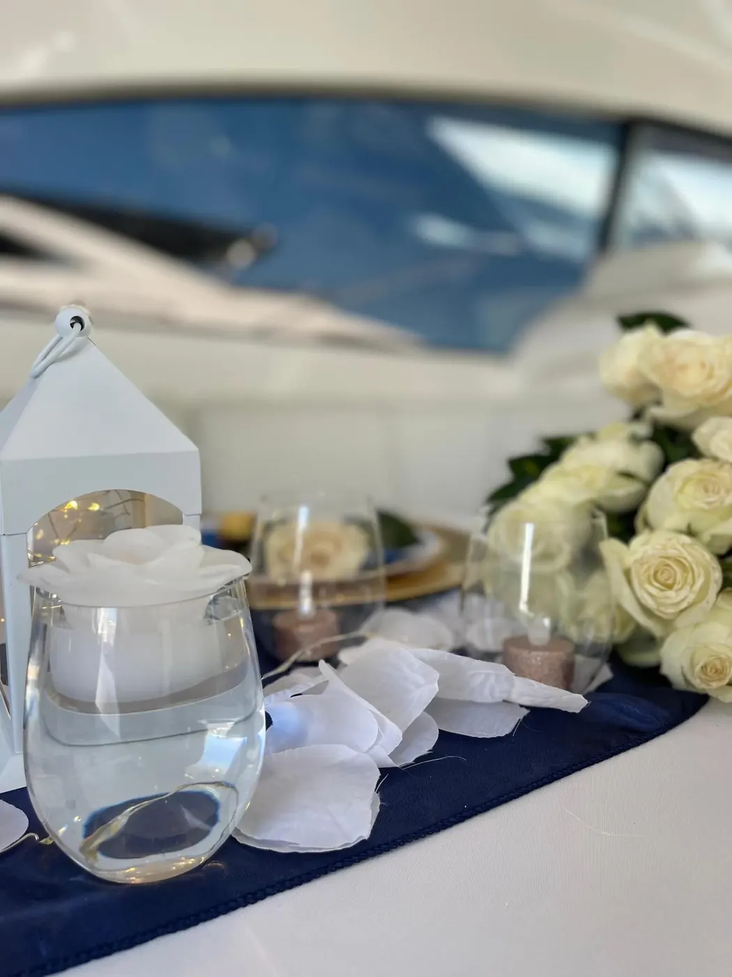 Real candlelit roses styled by Boating Puerto Rico